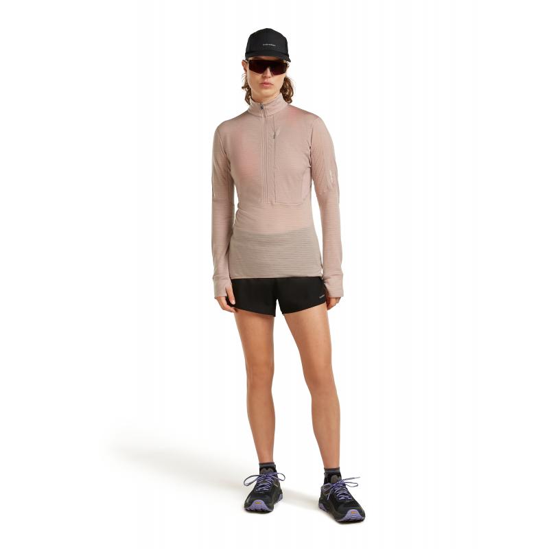 Icebreaker Icebreaker Womens Merion 200 Realfleece Descender LS Half Z Pink Quartz BA56YM Platou Sport Bergen 10