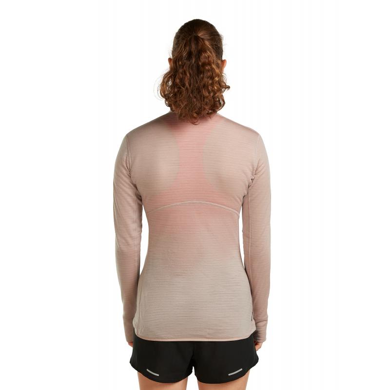 Icebreaker Icebreaker Womens Merion 200 Realfleece Descender LS Half Z Pink Quartz BA56YM Platou Sport Bergen 3