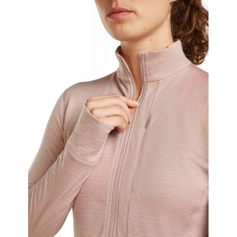 Icebreaker Icebreaker Womens Merion 200 Realfleece Descender LS Half Z Pink Quartz BA56YM Platou Sport Bergen 4