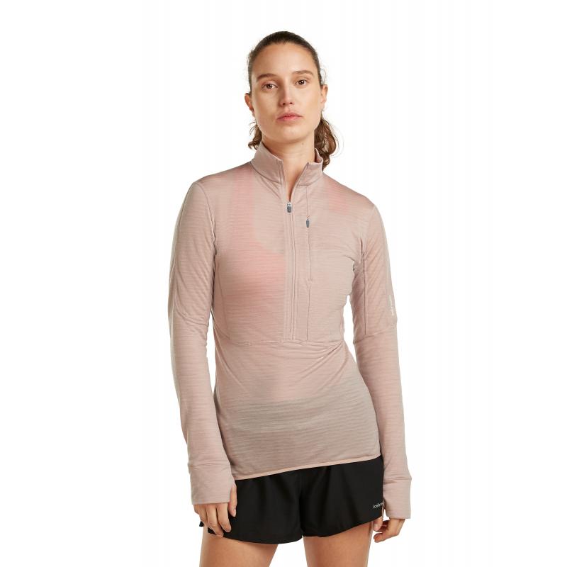 Icebreaker Icebreaker Womens Merion 200 Realfleece Descender LS Half Z Pink Quartz BA56YM Platou Sport Bergen 6