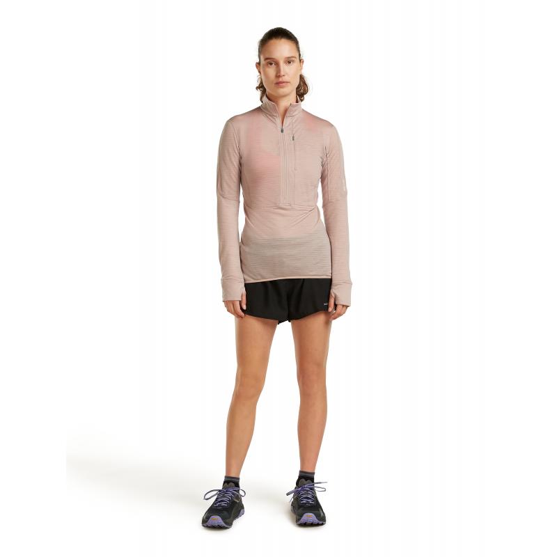 Icebreaker Icebreaker Womens Merion 200 Realfleece Descender LS Half Z Pink Quartz BA56YM Platou Sport Bergen 8