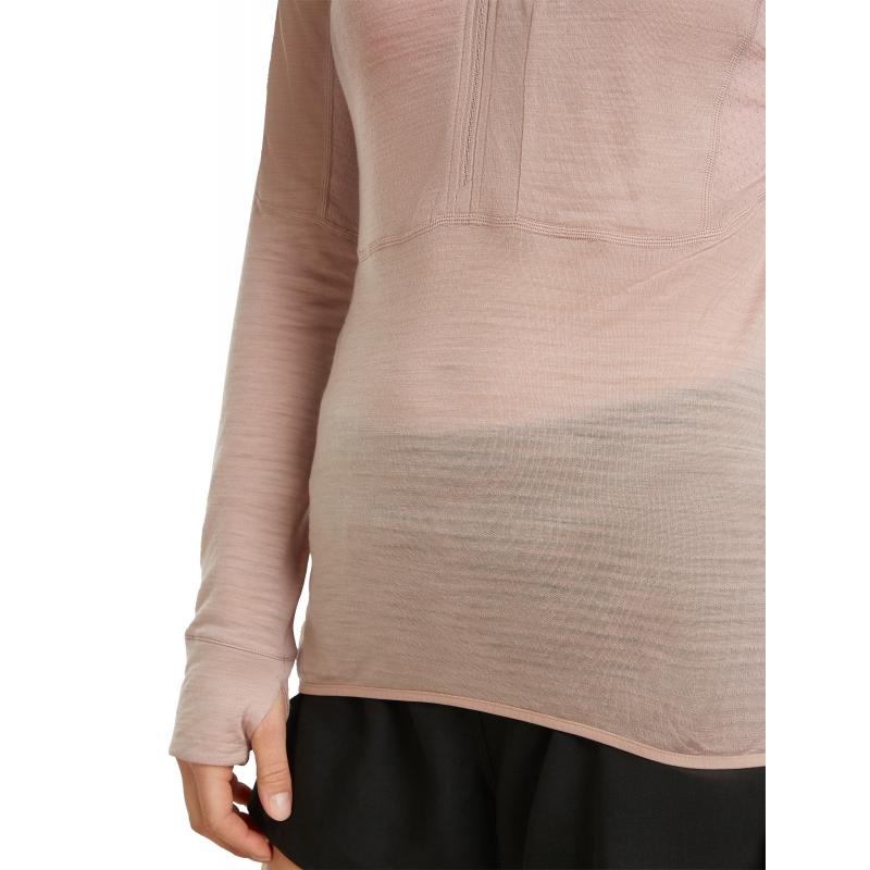 Icebreaker Icebreaker Womens Merion 200 Realfleece Descender LS Half Z Pink Quartz BA56YM Platou Sport Bergen 9