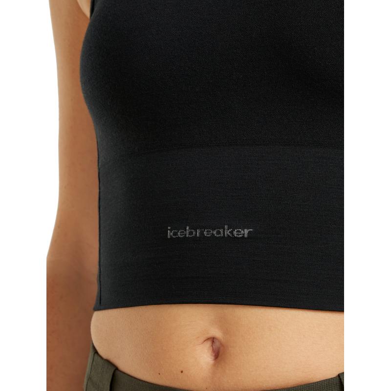 Icebreaker Icebreaker Womens Merion 260 Seamless Rib Strappy Tank Black 0A57EP Platou Sport Bergen 3