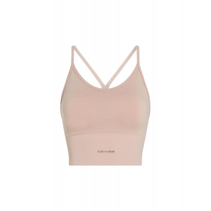 Icebreaker Icebreaker Womens Merion 260 Seamless Rib Strappy Tank Pink Quartz 0A57EP Platou Sport Bergen 1