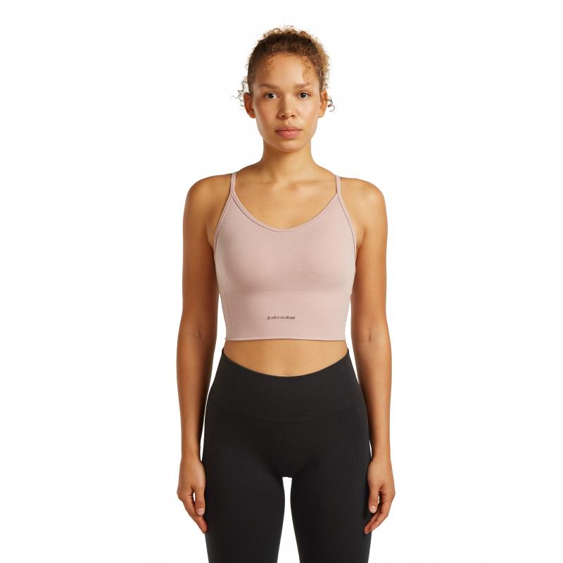 Icebreaker Icebreaker Womens Merion 260 Seamless Rib Strappy Tank Pink Quartz 0A57EP Platou Sport Bergen 2