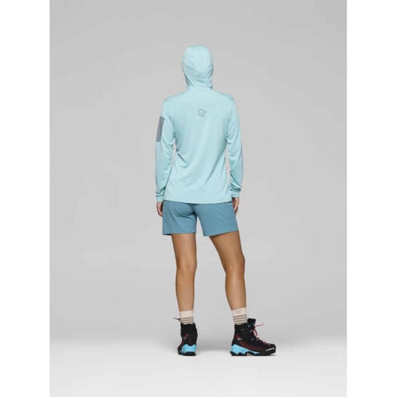 Norrøna falketind warm1 Hood W's Aqua Haze/Trooper - Bilde 2