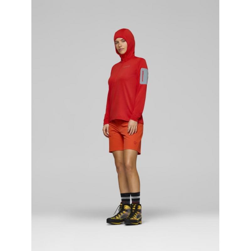Norrøna falketind warm1 Hood W's Aura Orange/Trooper Aura Orange/Trooper - Bilde 3