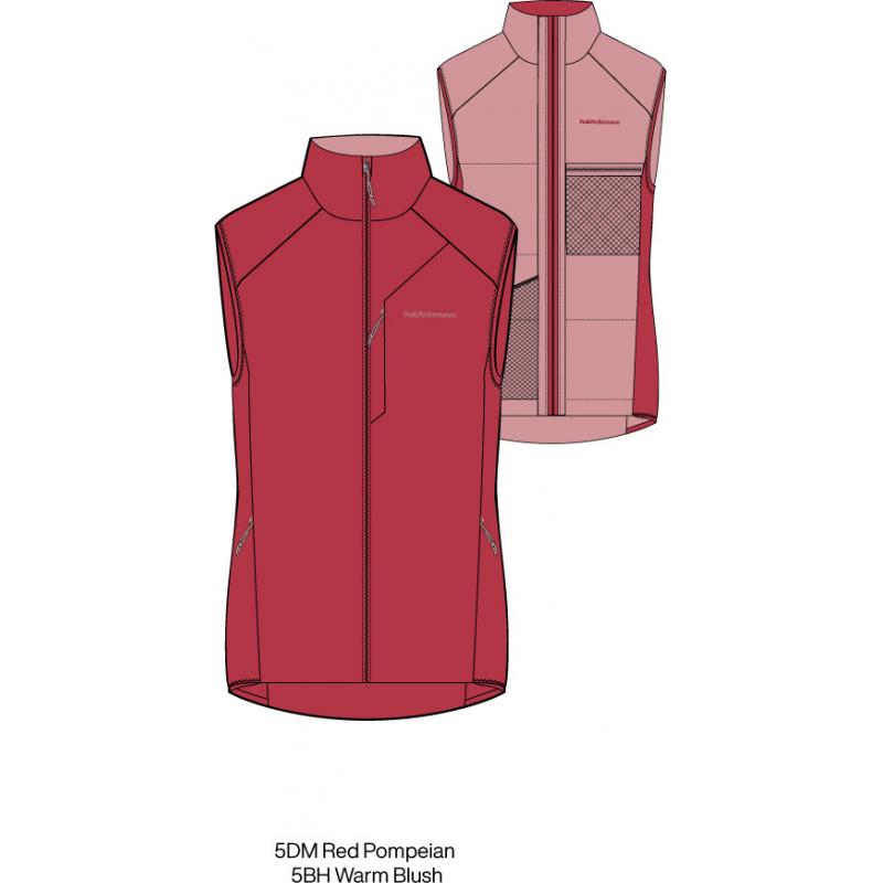 Peak Performance Peak Performance Womens Freelight Reversible Vest Red Pompeian G80174 Platou Sport Bergen 1