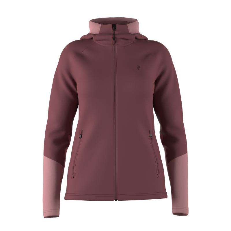 Peak Performance Peak Performance Womens Rider Essentials Zip Hood Wild Rouge G80574 Platou Sport Bergen 1