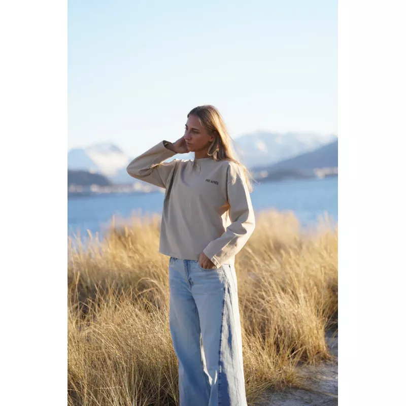 Pre Après Boxy Maverick Long Sleeve Khaki Grey - Bilde 4