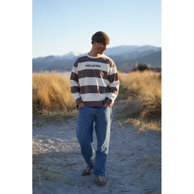 Pre Après Distressed Striped Long Sleeve Brown/White - Bilde 3