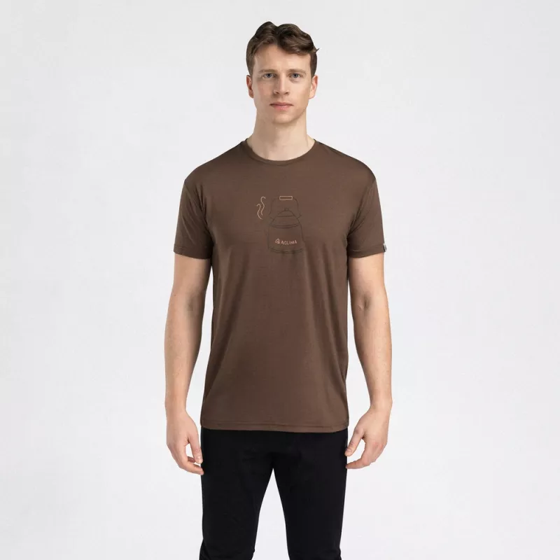 Aclima Lightwool 140 Tee Kettle Mens Dark Earth