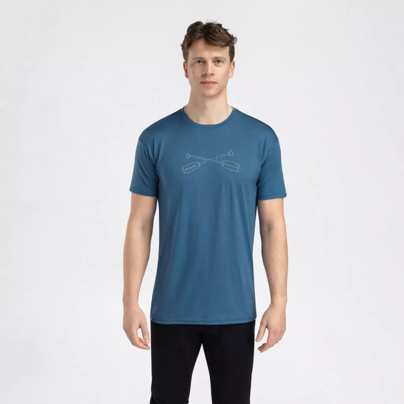 Aclima Lightwool 140 Tee Oars Mens Blue Fusion