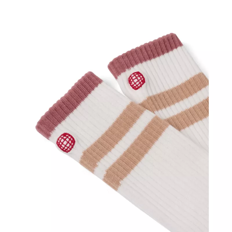 Amundsen Oslo Crew Socks White/Apricot