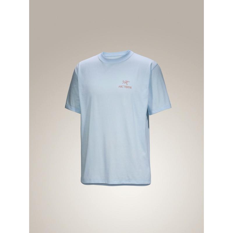 Arc'teryx Kragg SL Cotton Bird Word SS Mens Alpine Blue/Stone Red