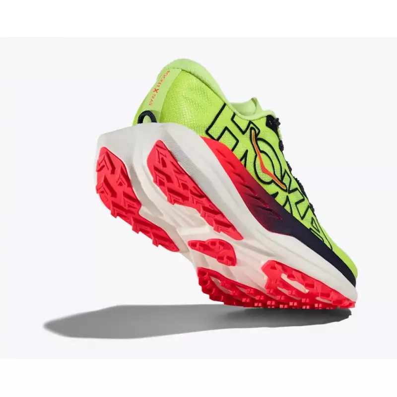 Hoka Rocket X Trail Mens Neon Yuzu/Neon Flame - Bilde 5