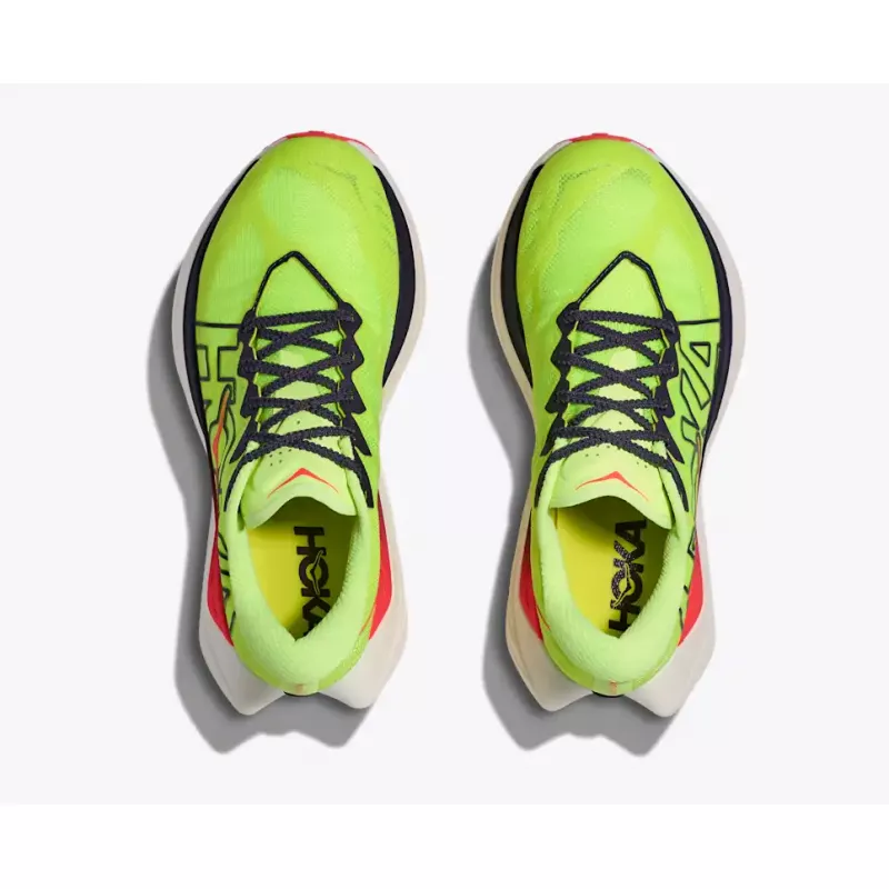 Hoka Rocket X Trail Mens Neon Yuzu/Neon Flame - Bilde 7