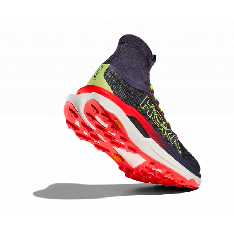 Hoka Tecton X 3 Mens Squid Ink/Neon Flame - Bilde 3