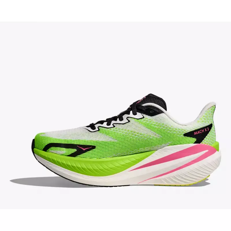 Hoka Mach X 3 Womens White/Neon Lime - Bilde 2