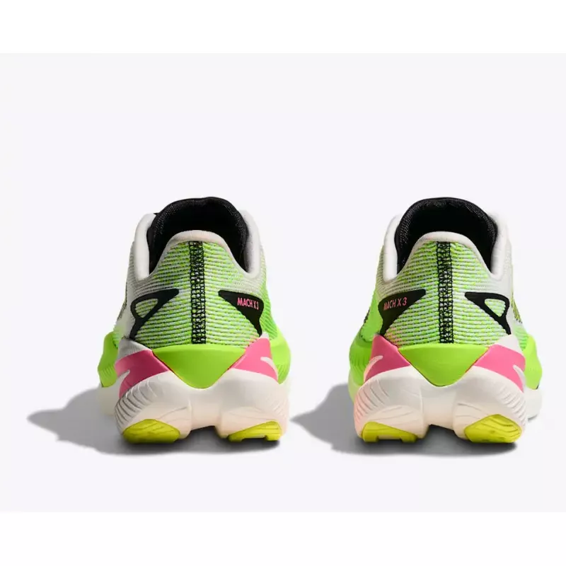 Hoka Mach X 3 Womens White/Neon Lime - Bilde 5