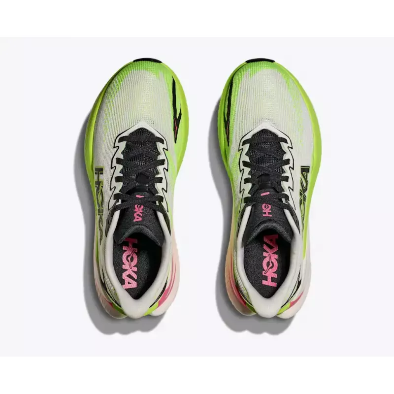 Hoka Mach X 3 Womens White/Neon Lime - Bilde 8