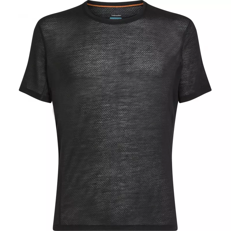 Icebreaker Mens Merino 75 Cool-Lite Featherlight Ss Crewe Black