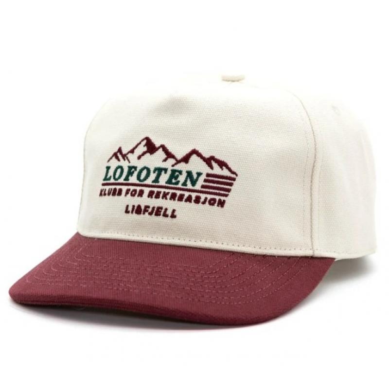 Li&Fjell Lofoten Rekreasjon Caps – Hvit/Burgunder