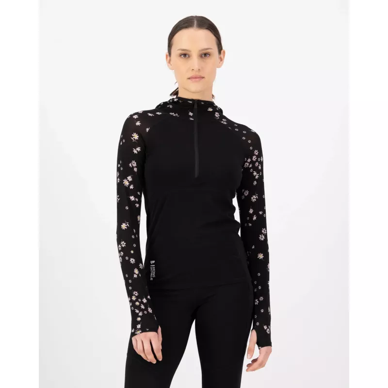 Mons RoyaleBella Merino Long Sleeve Black Daisy