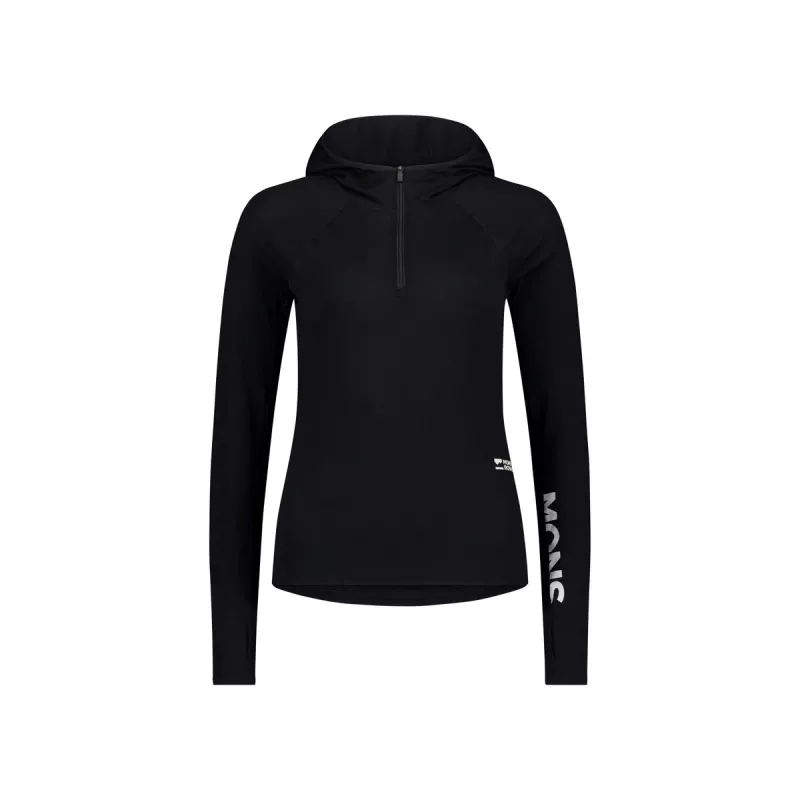 Mons Royale Bella Merino Long Sleeve Hood Black Daisy - Bilde 2