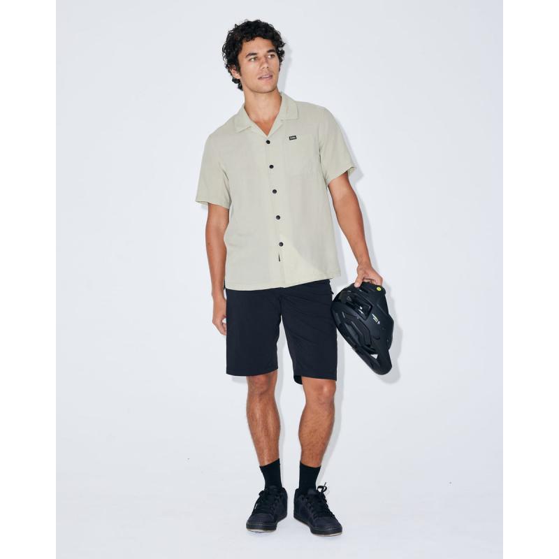 Mons Royale Breezer Merino Short Sleeve Shirt Mens Dried Eucalypsus