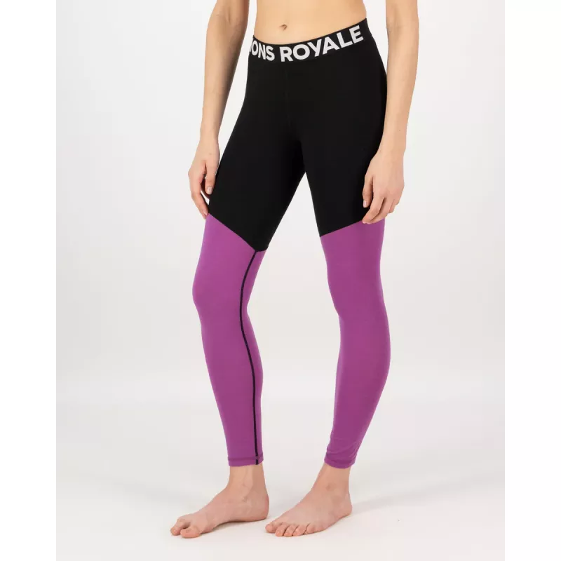 Mons Royale Cascade Merino Base Layer Legging Purple Bolt - Bilde 4