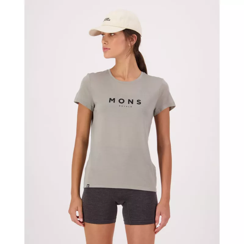 Mons Royale Icon Merino Classic T-shirt Womens Slim Fit Dried Sage