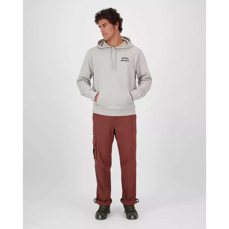 Mons Royale Inversion Merino Hoodie Mens Light Grey Heather