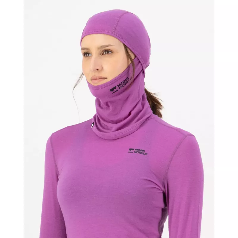 Mons Royale Santa Rosa Merino Balaclava Purple Bolt