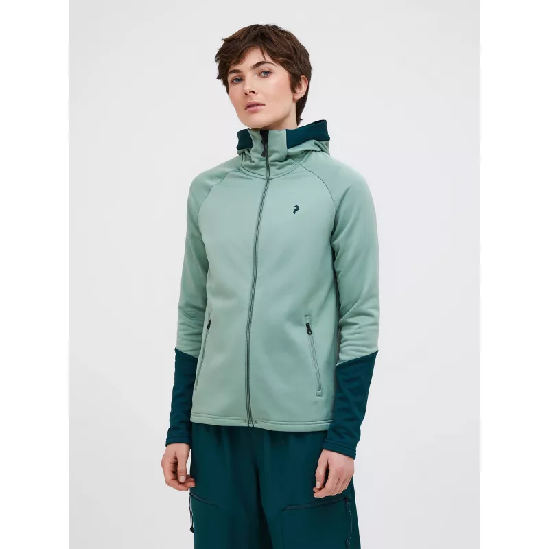 Peak Performance Womens Rider Essentials Zip Hood Green Valley