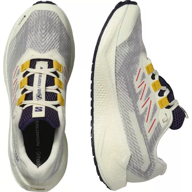 Salomon Aero Blaze 3 Gravel GTX Womens Vanilla Ice/Astral Aura/Lemon - Bilde 2