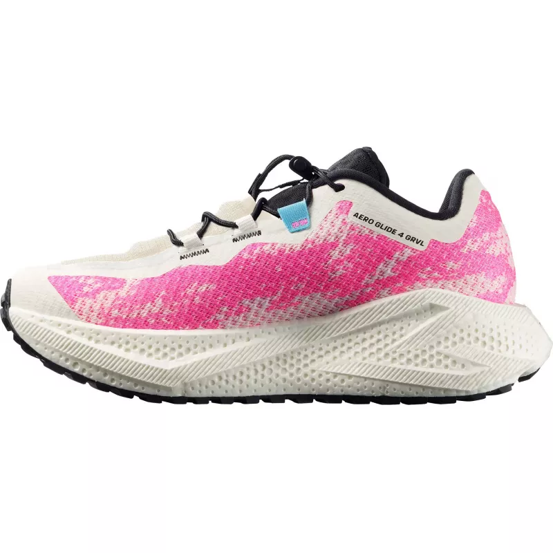 Salomon Aero Glide 4 Grvl Womens Vanilla Ice / Knockout Pink / Black - Bilde 3