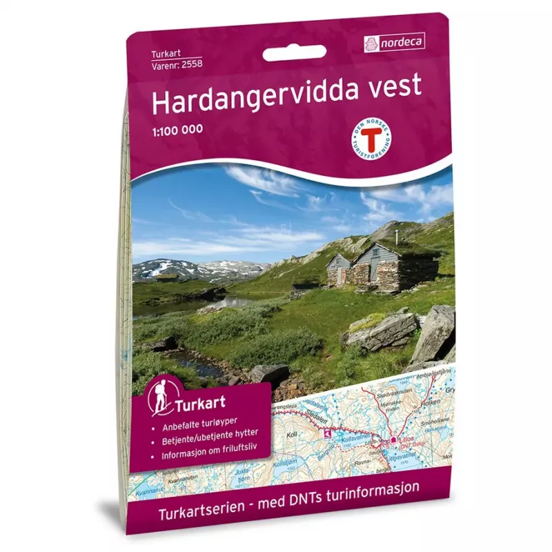 Nordeca Turkart Hardangervidda Vest 1:100 000 2558 Platou Sport 1