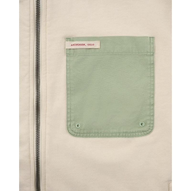 Amundsen Ditch-Hiker Track Jacket Mens Oatmeal/Faded Willow Green - Bilde 4