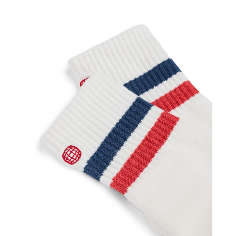 Amundsen Oslo Quater Socks White/Red/Navy - Bilde 2