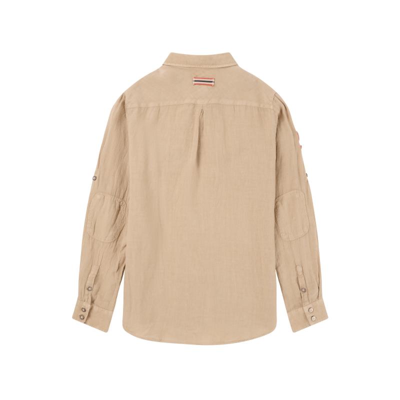 Amundsen Safari Linen Shirt Mens Desert - Bilde 2