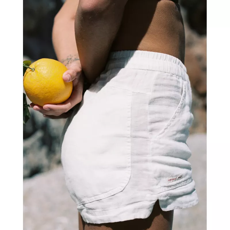 Amundsen Safari Linen Shorts Womens Natural - Bilde 3