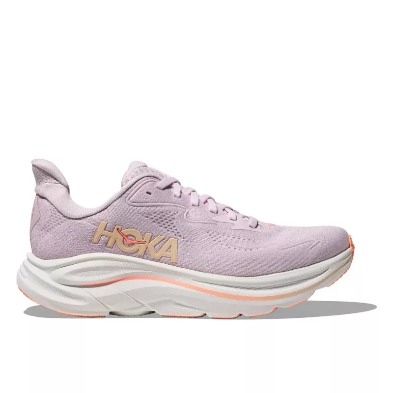 Hoka Clifton 10 Wide Womens Lilac Cream/Tangerine Glow