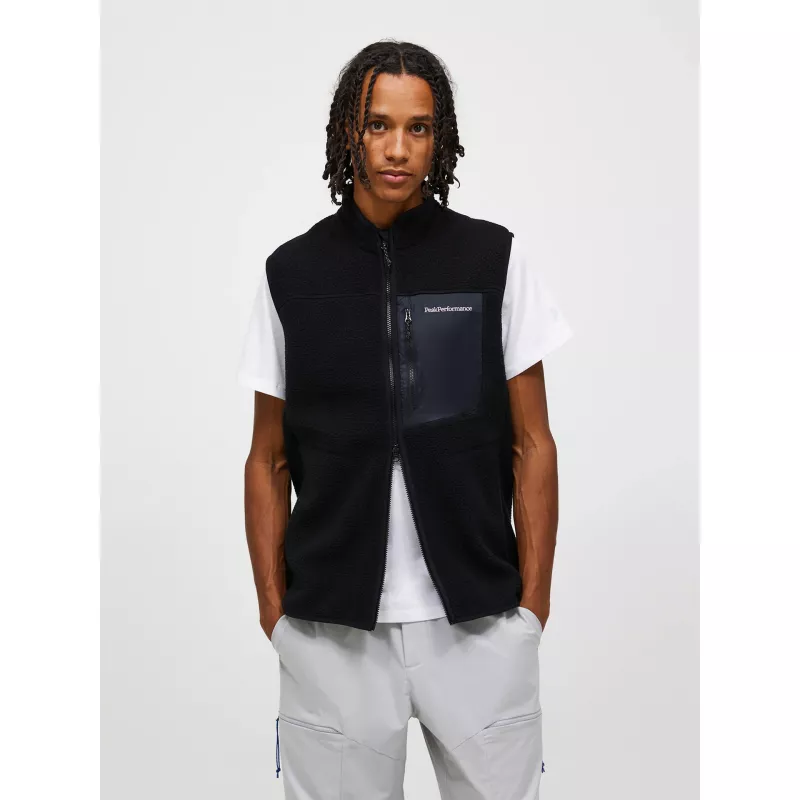 Peak Performance Mens Naturerush Pile Vest Black