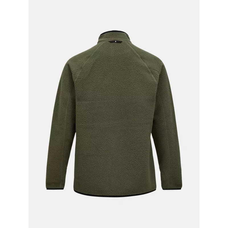 Peak Performance Mens Naturerush Pile Zip Jacket Pine Needle - Bilde 3