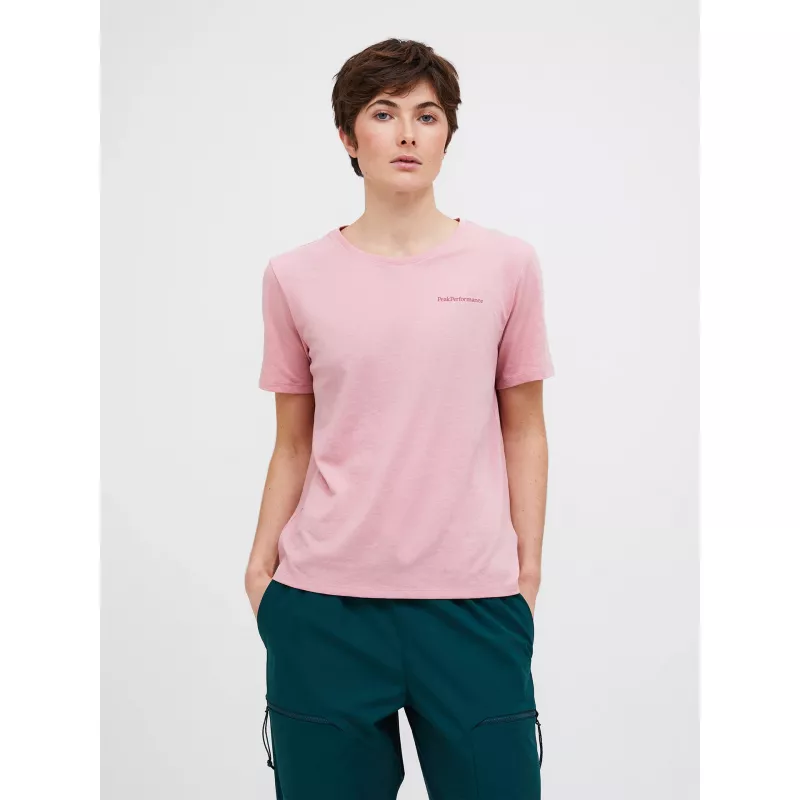 Peak Performance Womens Explore Logo Tee Warm Blush