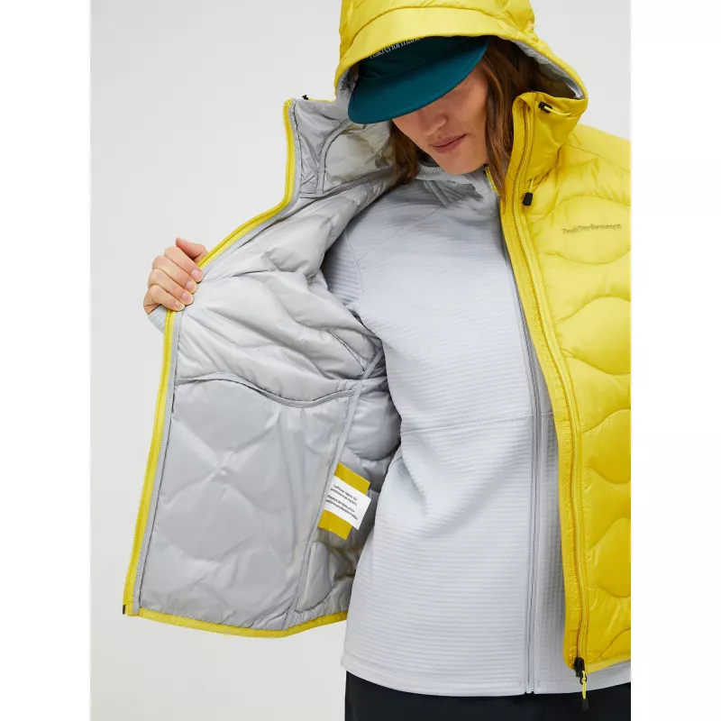 Peak Performance Womens Helium Down Hood Jacket Canary Lime - Bilde 6