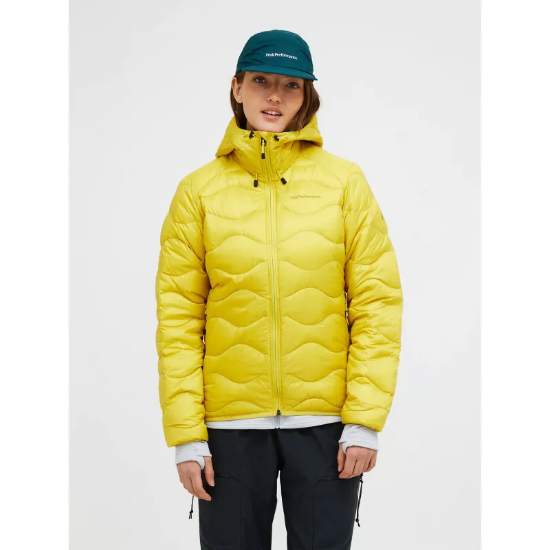Peak Performance Womens Helium Down Hood Jacket Canary Lime - Bilde 9