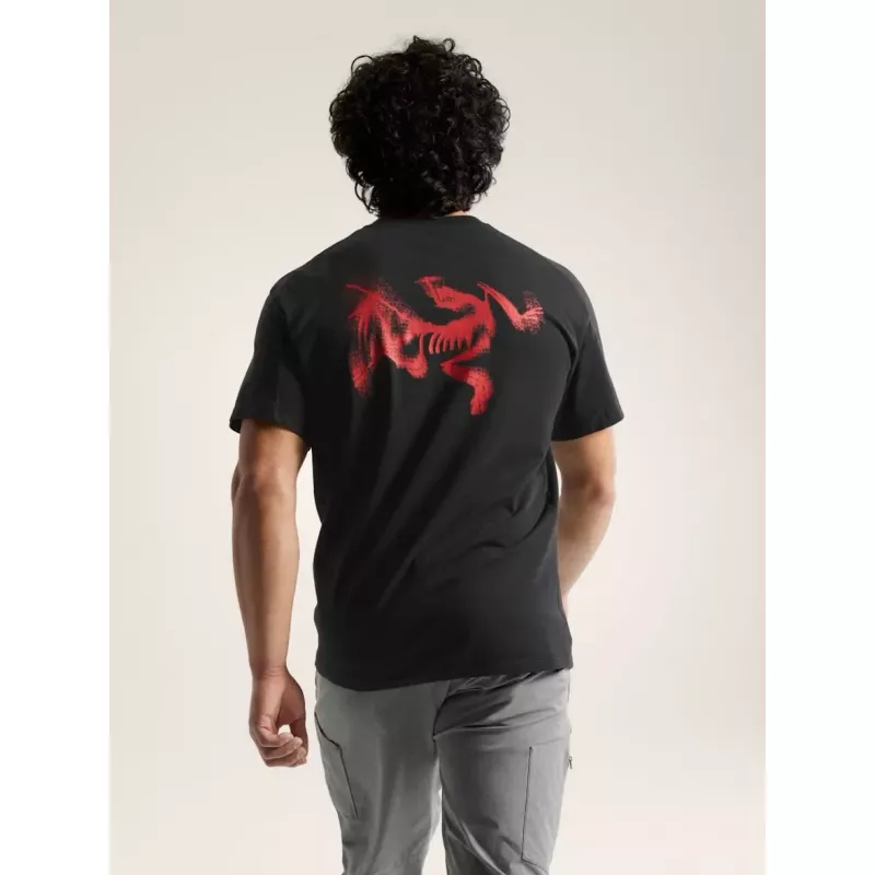 Arcteryx Kragg Sl Cotton Blurred Bird Ss Mens Black/Dynasty