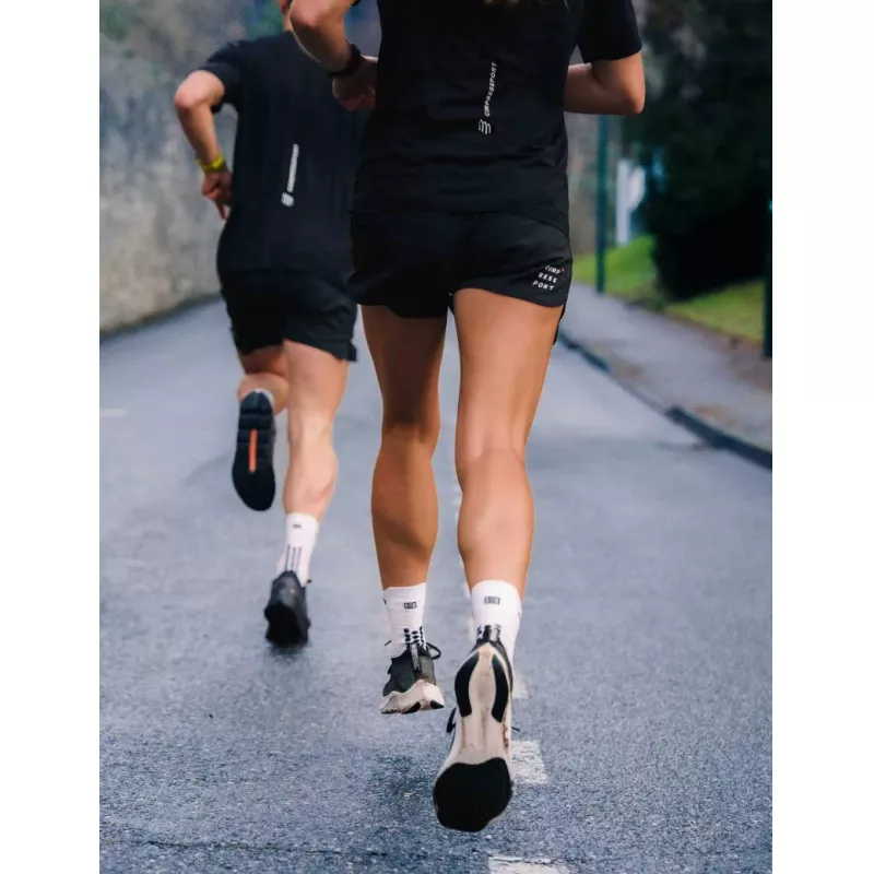 Compressport PRO RACING SOCKS V4.0 RUN HIGH White/Black - Bilde 2